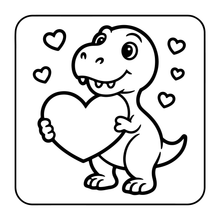 Load image into Gallery viewer, Cute Dinosaur Coloring Book Gift for Adults Kids Men Women Boys Girls Teens: Single Sided Dino Coloring Activity Sheets Book for Children