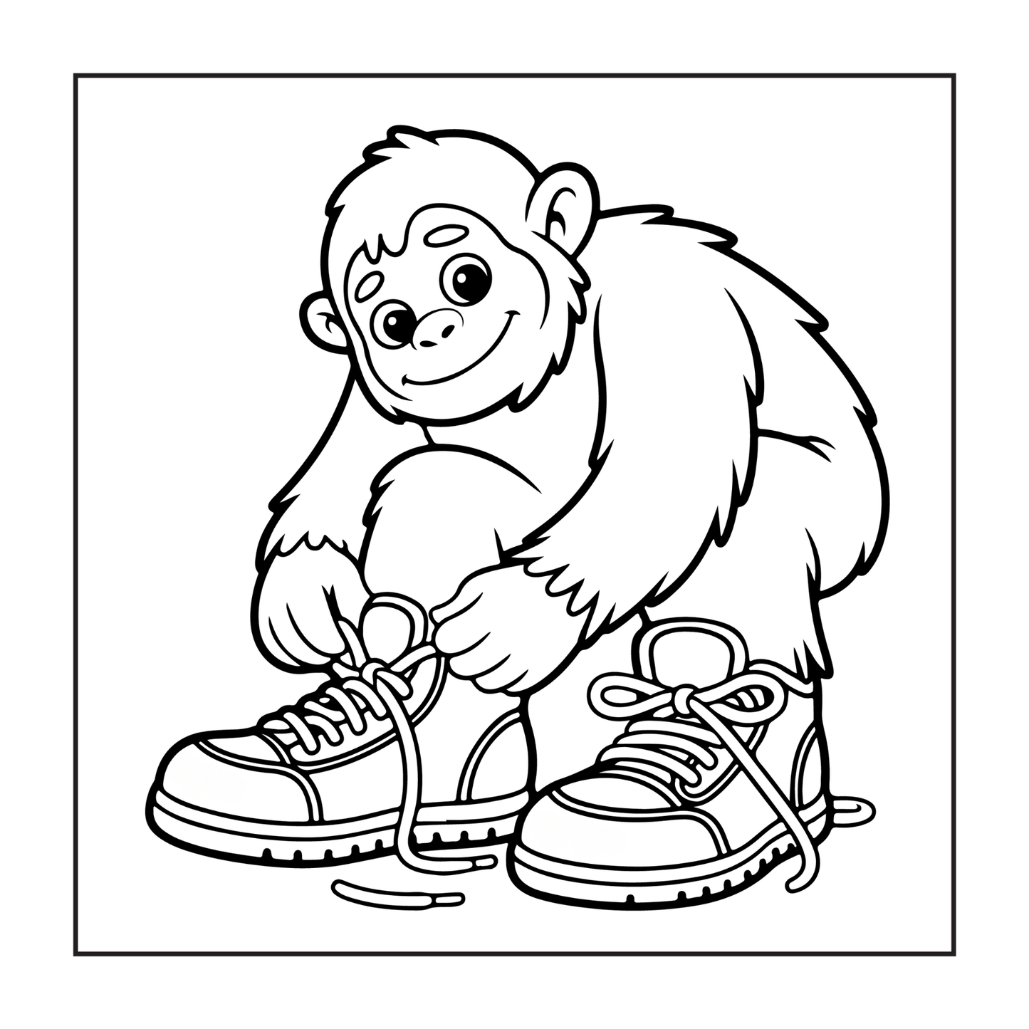 Cute Bigfoot Sasquatch Coloring Book Gift for Adults Kids Boys Girls Teens Bold and Easy Stress Relief Bigfoot Coloring Book