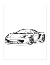 Load image into Gallery viewer, Printed Car Coloring Book for Kids Adults 25 Easy Vehicle Designs Physical Auto Activity Book Single Sided Pages Race Cars Off Road