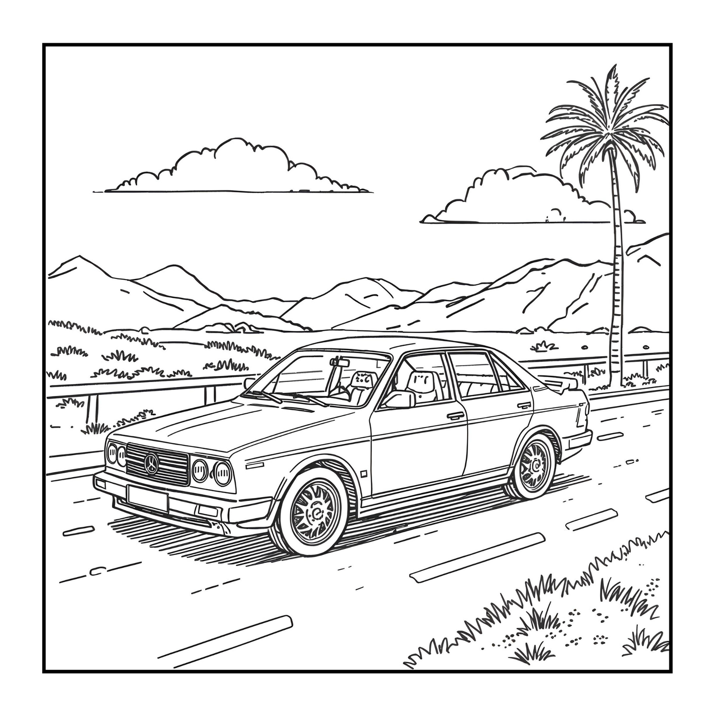 Modified Cars Coloring Book for Adults Men Women Kids Boys Girls Teens Drift Cars Coloring Activity Book Gift Modified Exotic Racing Cars