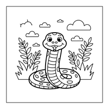 Load image into Gallery viewer, Funny Cute Snake Coloring Book for Kids Teens Adults Cool Reptile Designs Single Sided Pages Fun Stress Relief Activity