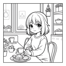 Load image into Gallery viewer, Kawaii Anime Girls Coloring Book for Kids Teens Adults – Cute Manga Characters Easy Japanese Scenes