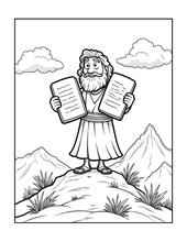 Load image into Gallery viewer, Christian Coloring Book for Adults Kids Boys Girls Teens, Bold and Easy Bible Story Designs, Single Sided Jesus Faith Devotional Gift