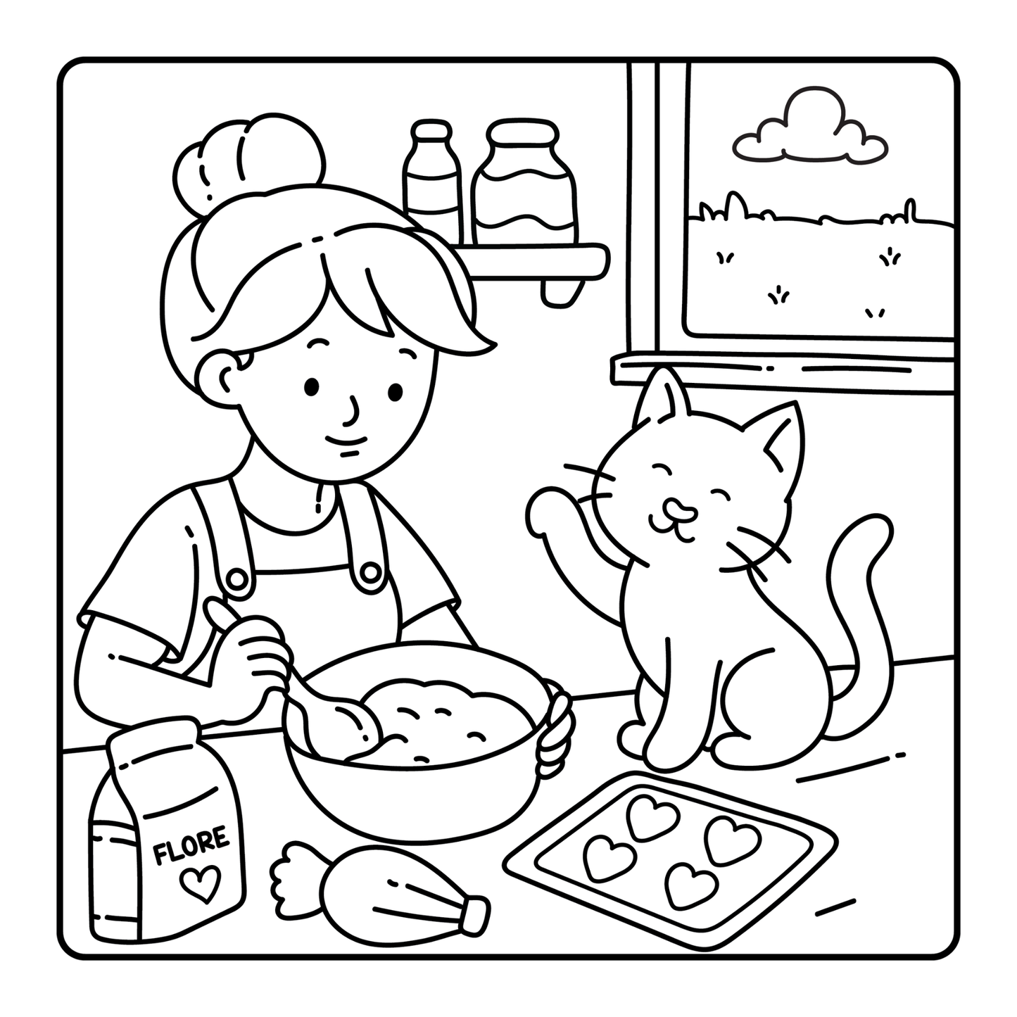 Cute Cat Mom Coloring Book for Adults Men Women Kids Boys Girls Young Teens Cozy Kitten Kitty Mom Coloring Activity Book for Cat Lovers