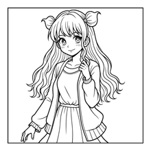 Load image into Gallery viewer, Kawaii Anime Girls Coloring Book for Kids Teens Adults – Cute Manga Characters Easy Japanese Scenes