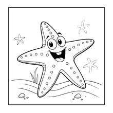 Load image into Gallery viewer, Cute Sea Life Coloring Book for Kids Teens Adults Ocean Animals, Marine Creatures, Stress Relief, Single Sided Coloring Pages