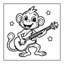 Load image into Gallery viewer, Cute Monkey Coloring Book for Kids Adults Fun Zoo Animal Pages, Stress Relief Creative Activity Coloring Book
