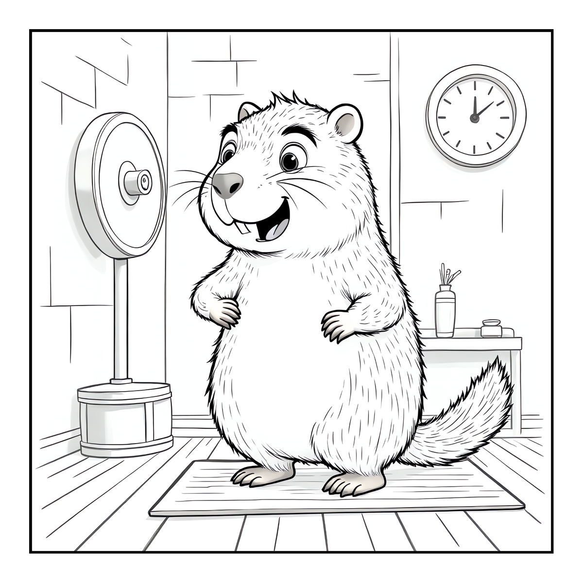 Cute Cozy Funny Capybara Animal Coloring Book Gift for Adults Kids Boys Girls Teens: Single Sided Bold and Easy Cool Capybara Coloring Book