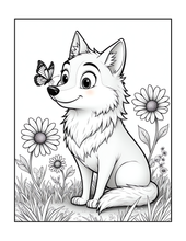 Load image into Gallery viewer, Cute Wolf Coloring Book for Kids and Adults, Bold and Easy Printed Coloring Book, 25 Single-Sided Wolf Designs, Animal Gift for All Ages