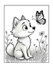 Load image into Gallery viewer, Cute Wolf Coloring Book for Kids and Adults, Bold and Easy Printed Coloring Book, 25 Single-Sided Wolf Designs, Animal Gift for All Ages