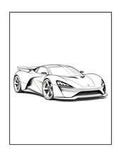 Load image into Gallery viewer, Printed Car Coloring Book for Kids Adults 25 Easy Vehicle Designs Physical Auto Activity Book Single Sided Pages Race Cars Off Road