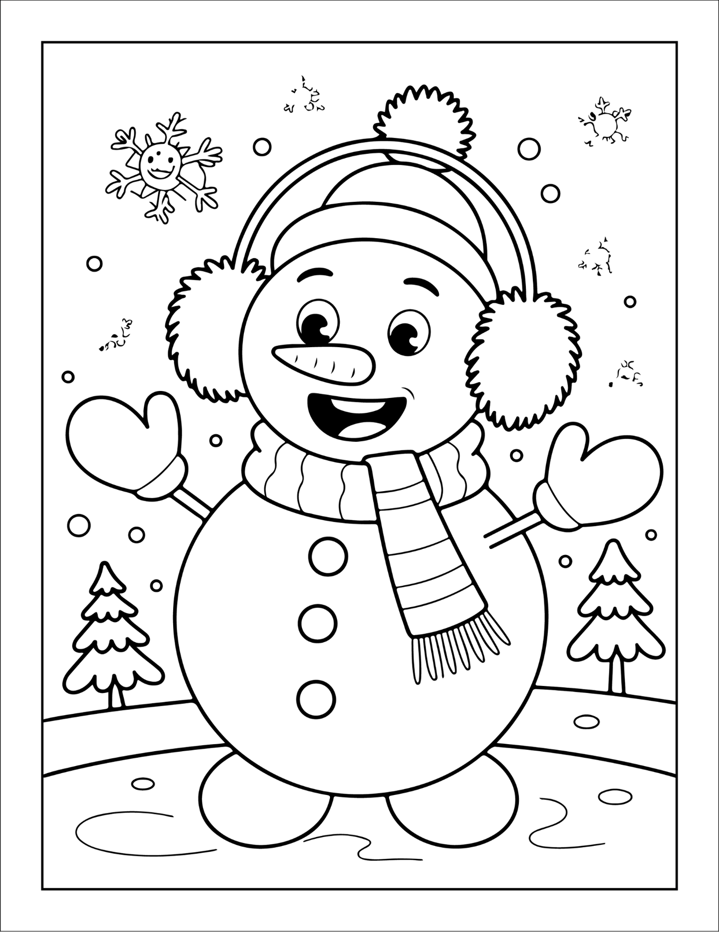 Kawaii Cozy Christmas Coloring Book for Adults Kids Boys Girls Teens Cute Festive Winter Season Holiday Coloring Pages for Children