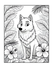 Load image into Gallery viewer, Cute Wolf Coloring Book for Kids and Adults, Bold and Easy Printed Coloring Book, 25 Single-Sided Wolf Designs, Animal Gift for All Ages