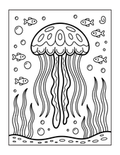 Load image into Gallery viewer, Cozy Cute Sea Creatures Coloring Book for Kids Adults Boys Girls Teens: Cool Underwater Animals Sea Ocean Fish Coloring Activity Book