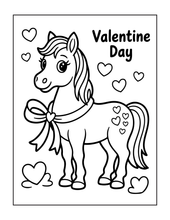 Load image into Gallery viewer, Cute Lama Valentine’s Day Coloring Book Bold Easy Pages for Kids Teens Adults Stress Relief Relaxation Gift