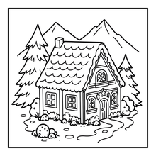Load image into Gallery viewer, Christmas Gingerbread House Coloring Book Cute Holiday Gingerbread Homes for Kids Teens Adults Easy Cozy Winter Coloring Pages