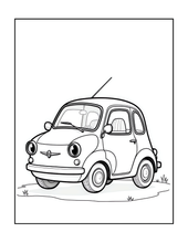 Load image into Gallery viewer, Printed Car Coloring Book for Kids Adults 25 Easy Vehicle Designs Physical Auto Activity Book Single Sided Pages Race Cars Off Road