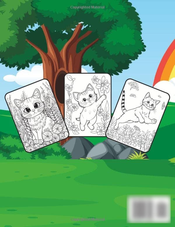 Cat Kitten Coloring Book For Kids Ages 8-12 Kitten Coloring Book Adults Cute Cat Animals Coloring Book Adorable Kitten Coloring Book Kitten