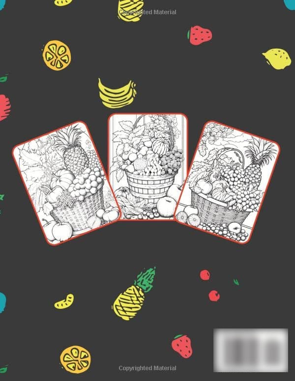 Fruit Coloring Book For Adults Kids Boys Girls 50 Pages Tropical Fruits Coloring Book Fruit Lovers Mothers Day Gifts Coloring Pages Book