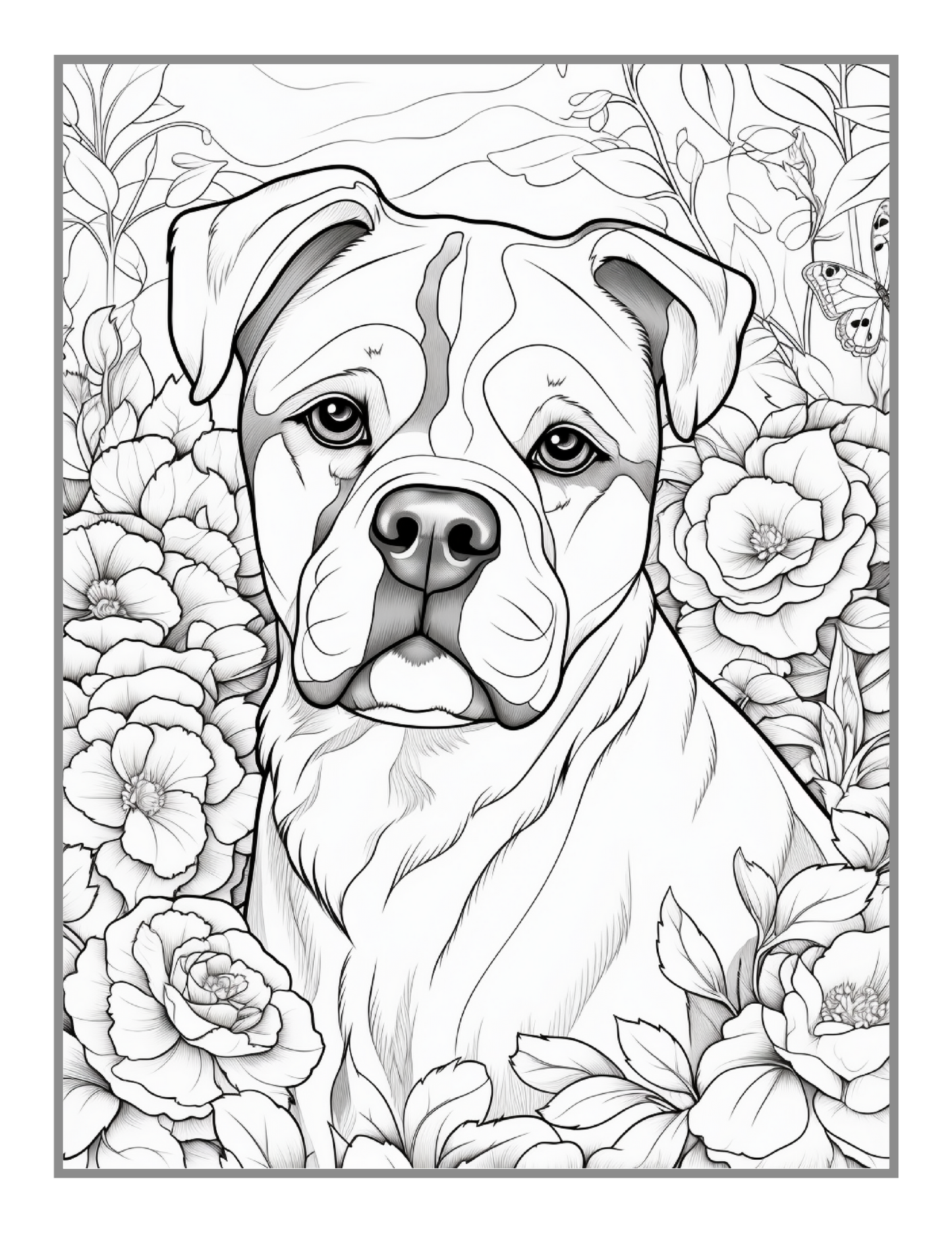 50 Pages Cute Dog Puppy Lover Coloring Book Gift for Adults Kids Boys Girls Teens Men Women Birthday Holiday Present Pet Owner Coloring Book