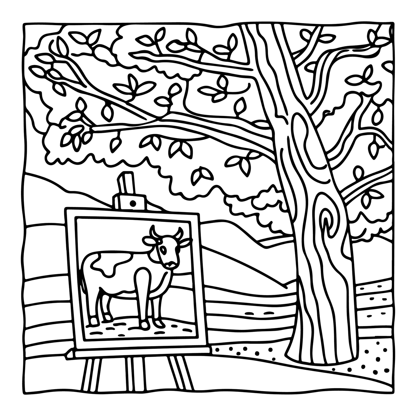 Highland Cow Coloring Book Gift for Adults Kids Boys Girls Teens Simple Bold and Easy Kawaii Cow Animal Lover Coloring Activity Sheets