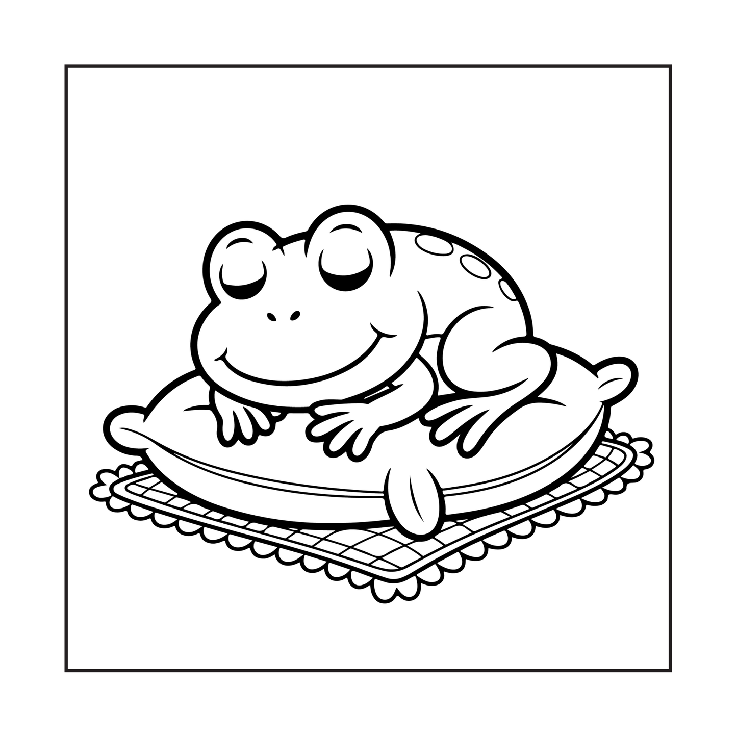 Cute Cozy Frog Froggy Days Coloring Book Gift Adults Men Women Kids Boys Girls Teens Cool Kawaii Whimsical Frog Toad Animal Coloring Book