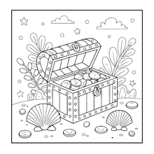 Load image into Gallery viewer, Cute Sea Life Coloring Book for Kids Teens Adults Ocean Animals, Marine Creatures, Stress Relief, Single Sided Coloring Pages