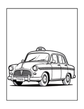 Load image into Gallery viewer, Printed Car Coloring Book for Kids Adults 25 Easy Vehicle Designs Physical Auto Activity Book Single Sided Pages Race Cars Off Road
