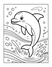 Load image into Gallery viewer, Cozy Cute Sea Creatures Coloring Book for Kids Adults Boys Girls Teens: Cool Underwater Animals Sea Ocean Fish Coloring Activity Book