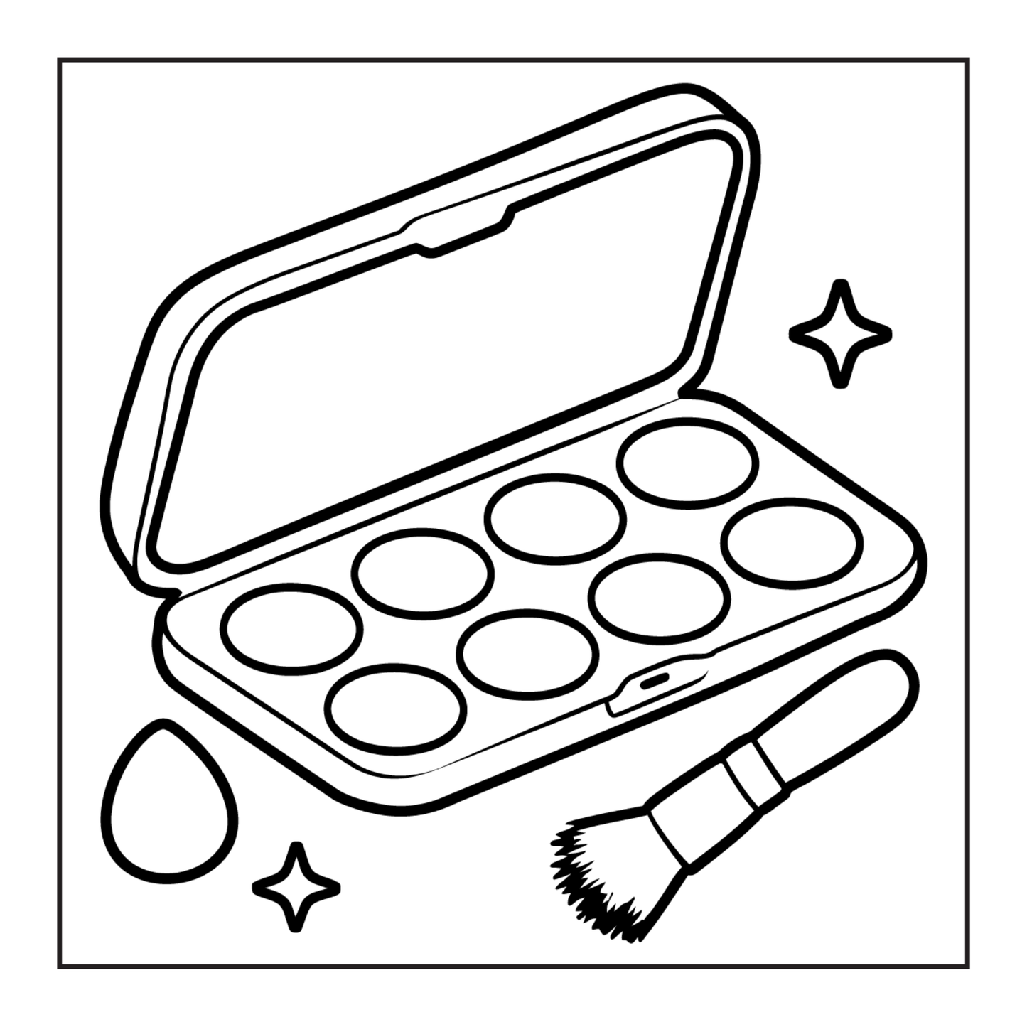 Cool Beauty Stuff Makeup Items Coloring Book for Women Mom Wife Girls Teens Cute and Comfy Fashion Makeup Items Coloring Activity Book