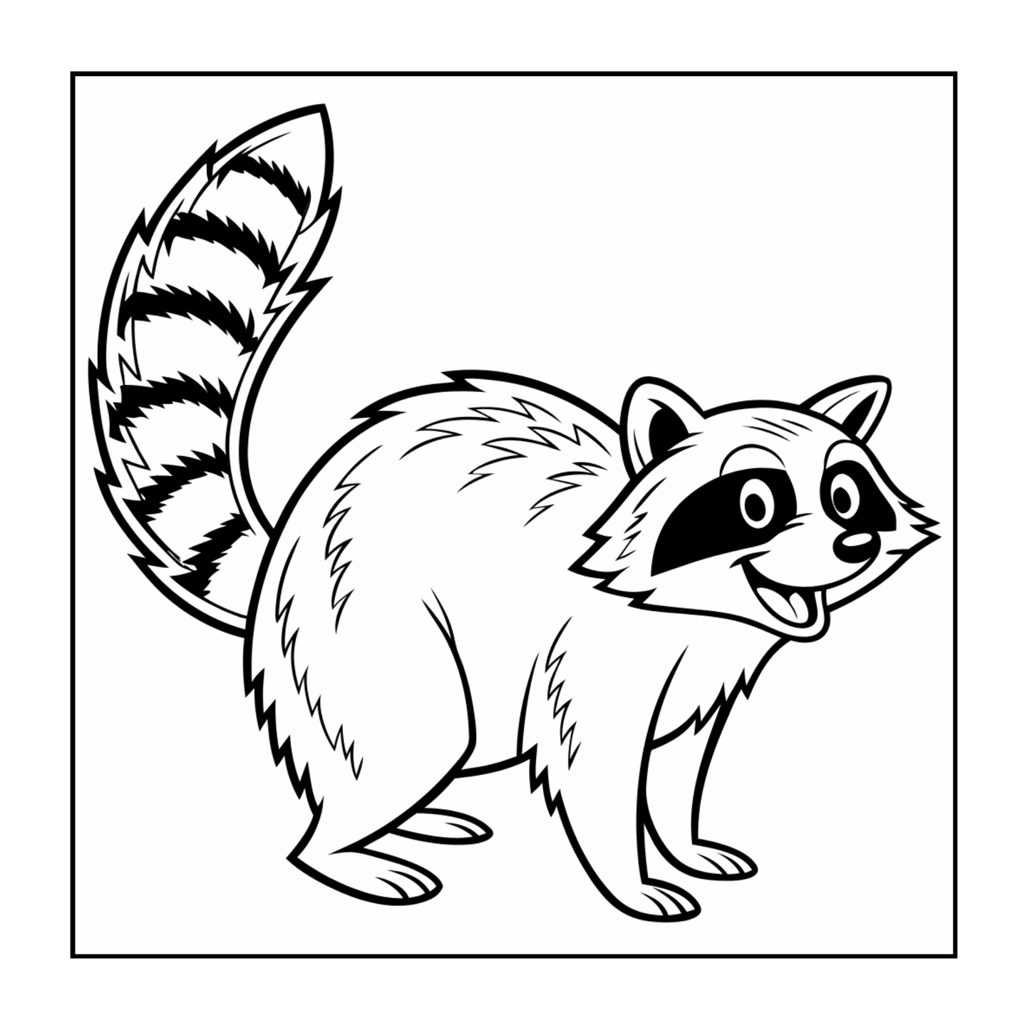 Cozy Raccoon Animal Coloring Book Gift for Adults Kids Boys Girls Teens 50 Pages Single Sided Bold and Easy Raccoon Coloring Activity Book