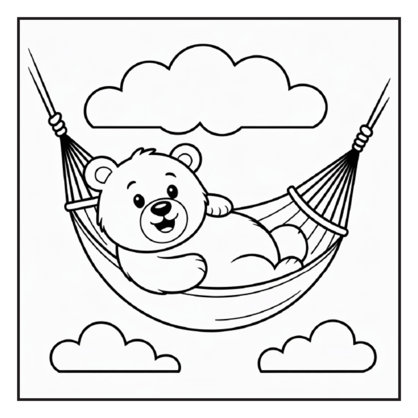 Cute Brown Bear Coloring Book Gift for Adults Kids Men Women Young Boys Girls Teens Cool Cozy Teddy Bear Coloring Activity Book for Children