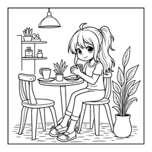 Load image into Gallery viewer, Kawaii Anime Girls Coloring Book for Kids Teens Adults – Cute Manga Characters Easy Japanese Scenes