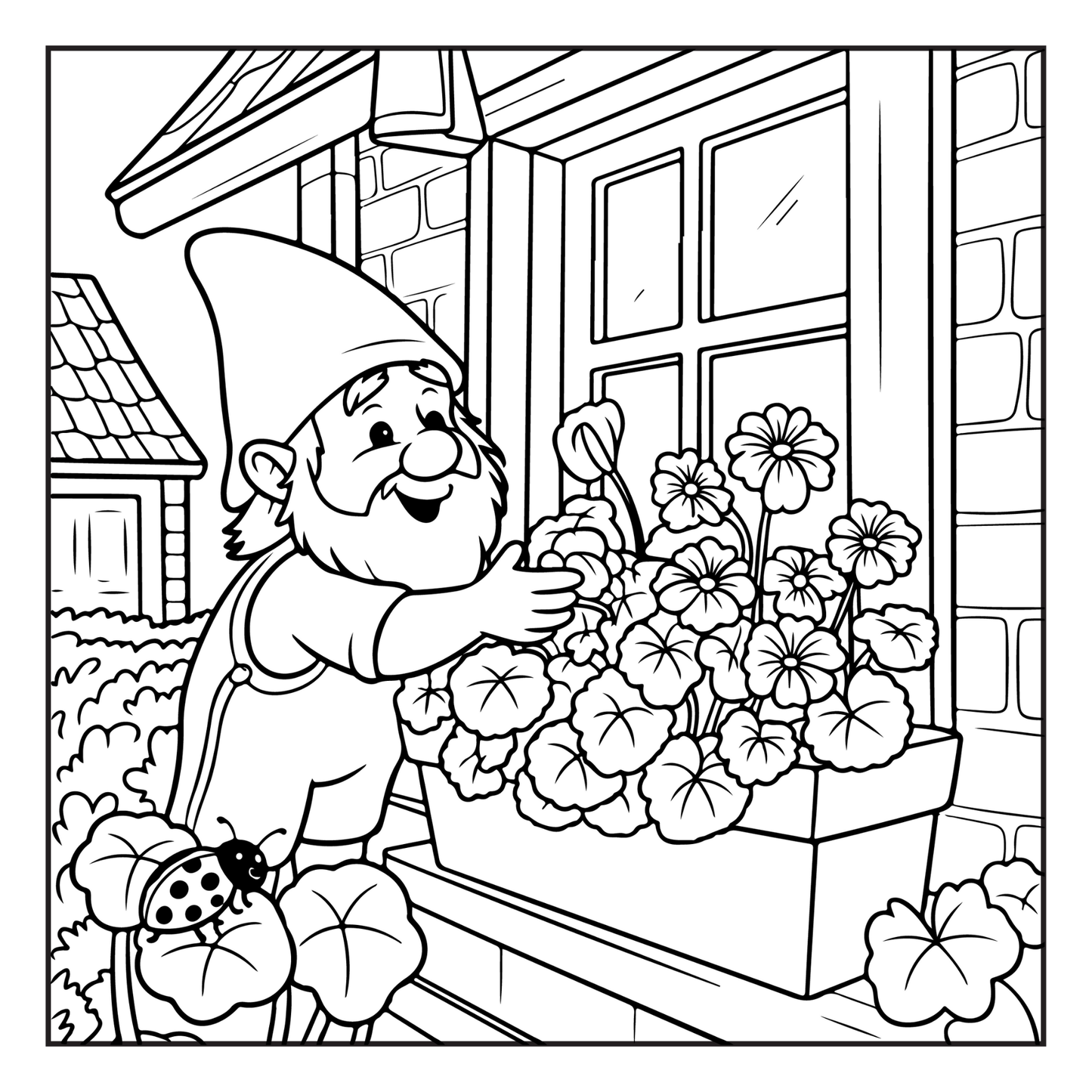 Bold Easy Simple Whimsical Gnome Coloring Sheets Cozy and Comfy Garden Gnomes Coloring Book Gift for Adults Men Women Kids Boys Girls Teens
