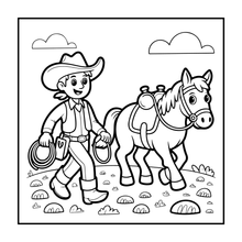 Load image into Gallery viewer, Cozy Cowboy Animals Coloring Book for Adults Kids Boys Girls Teens: Kawaii Cowboy Cute Animals Coloring Activity Book for Children