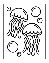 Load image into Gallery viewer, Cozy Cute Sea Creatures Coloring Book for Kids Adults Boys Girls Teens: Cool Underwater Animals Sea Ocean Fish Coloring Activity Book