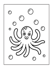 Load image into Gallery viewer, Cozy Cute Sea Creatures Coloring Book for Kids Adults Boys Girls Teens: Cool Underwater Animals Sea Ocean Fish Coloring Activity Book