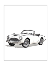 Load image into Gallery viewer, Printed Car Coloring Book for Kids Adults 25 Easy Vehicle Designs Physical Auto Activity Book Single Sided Pages Race Cars Off Road