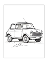Load image into Gallery viewer, Printed Car Coloring Book for Kids Adults 25 Easy Vehicle Designs Physical Auto Activity Book Single Sided Pages Race Cars Off Road