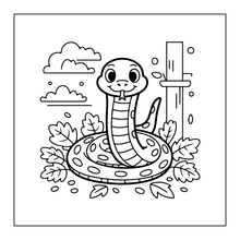 Load image into Gallery viewer, Funny Cute Snake Coloring Book for Kids Teens Adults Cool Reptile Designs Single Sided Pages Fun Stress Relief Activity