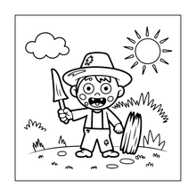 Load image into Gallery viewer, Creepy Cute Zombie Coloring Book for Kids Teens Spooky Halloween Activity Single Sided Pages Fun Horror Gift
