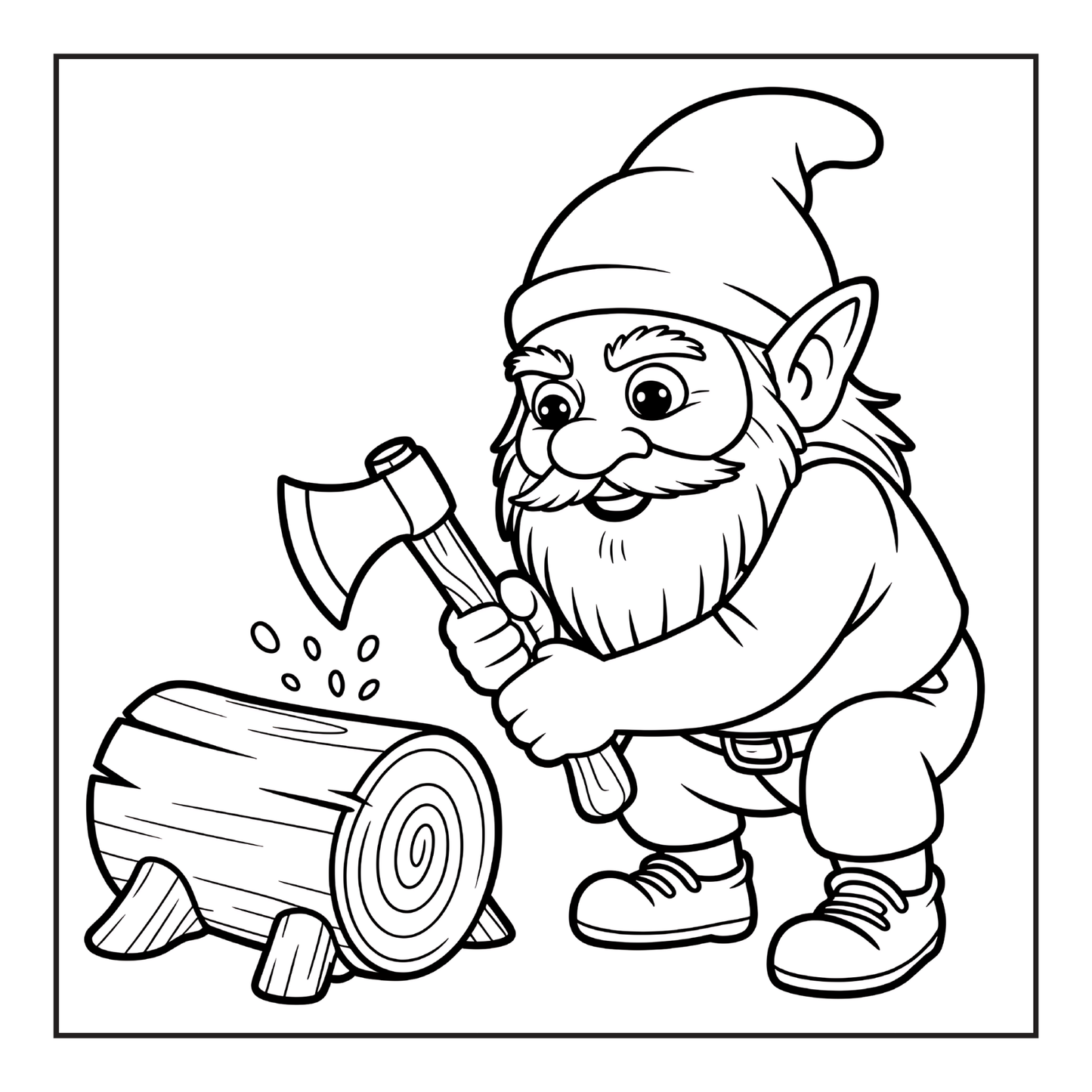Cozy and Comfy Garden Gnomes Coloring Book Gift for Adults Men Women Kids Boys Girls Teens Bold Easy Simple Whimsical Gnome Coloring Sheets