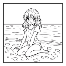 Load image into Gallery viewer, Kawaii Anime Girls Coloring Book for Kids Teens Adults – Cute Manga Characters Easy Japanese Scenes