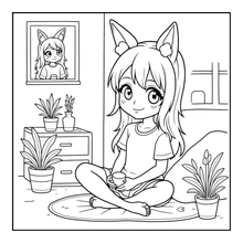 Load image into Gallery viewer, Kawaii Anime Girls Coloring Book for Kids Teens Adults – Cute Manga Characters Easy Japanese Scenes