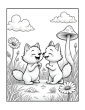 Load image into Gallery viewer, Cute Wolf Coloring Book for Kids and Adults, Bold and Easy Printed Coloring Book, 25 Single-Sided Wolf Designs, Animal Gift for All Ages
