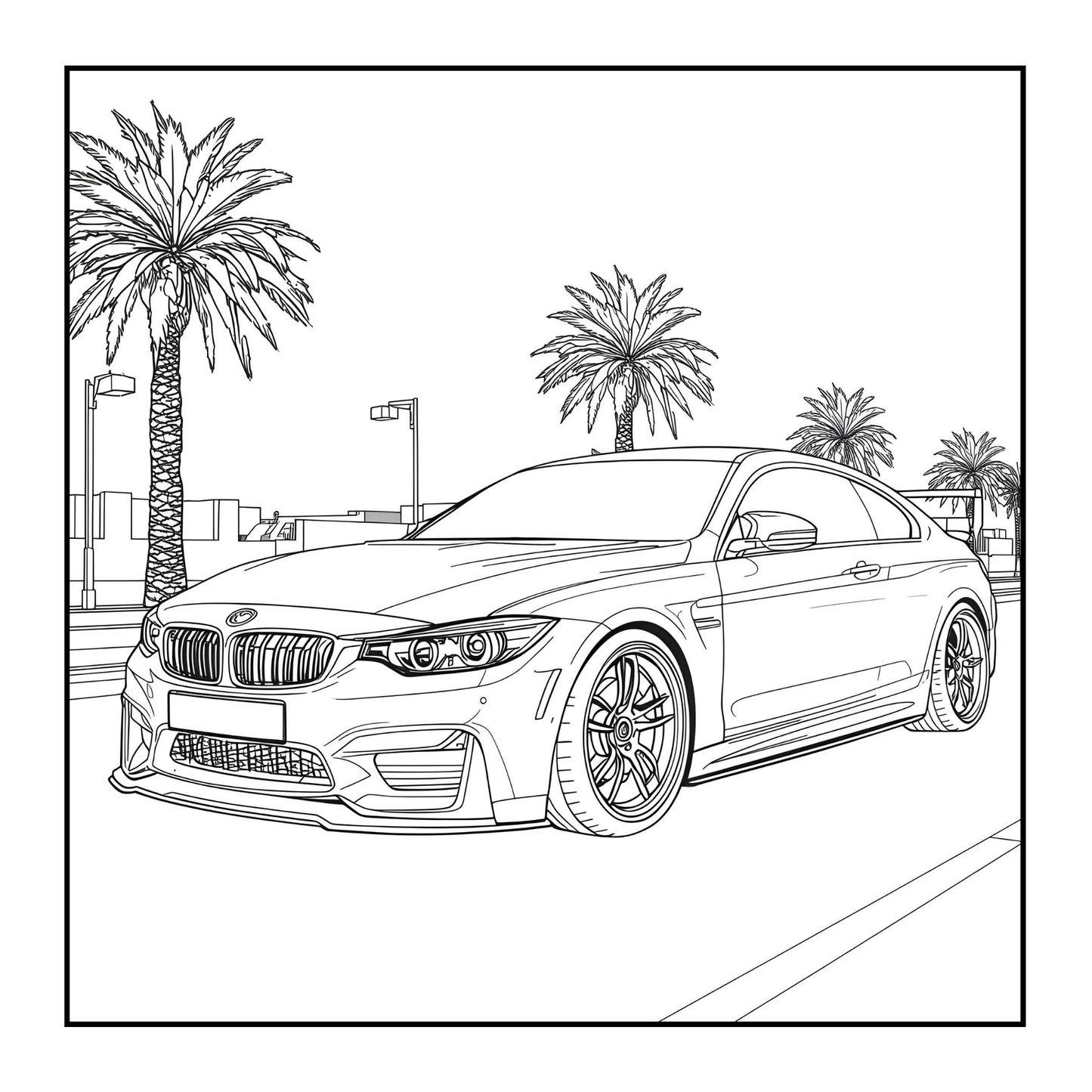 Modified Cars Coloring Book for Adults Men Women Kids Boys Girls Teens Drift Cars Coloring Activity Book Gift Modified Exotic Racing Cars