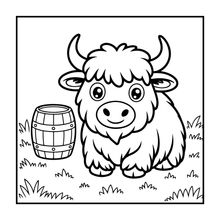 Load image into Gallery viewer, Highland Cow Coloring Book Gift for Adults Kids Boys Girls Teens: Single Sided Pages 25 Designs Cozy Cow Coloring Book for Children