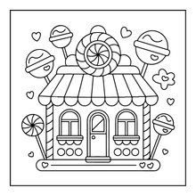 Load image into Gallery viewer, Christmas Gingerbread House Coloring Book Cute Holiday Gingerbread Homes for Kids Teens Adults Easy Cozy Winter Coloring Pages