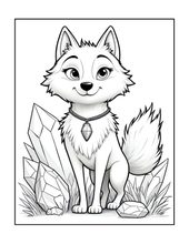 Load image into Gallery viewer, Cute Wolf Coloring Book for Kids and Adults, Bold and Easy Printed Coloring Book, 25 Single-Sided Wolf Designs, Animal Gift for All Ages