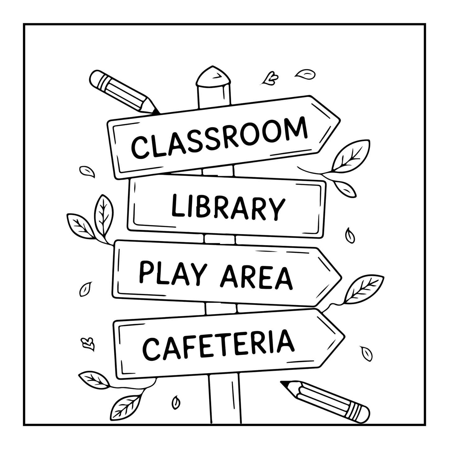 Cool Back to School Coloring Book for Kids Boys Girls Teens Youth 50 Pages Single Sided Back to School Coloring Activity Book for Students